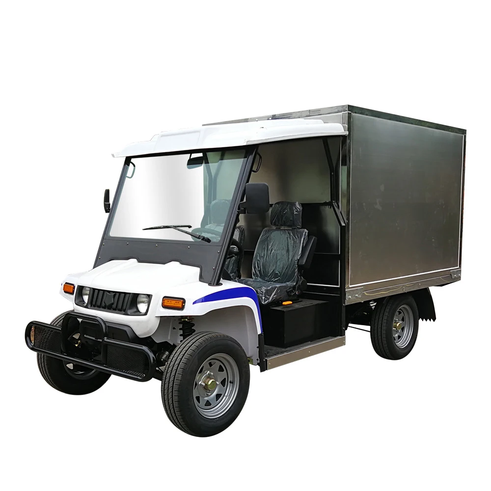 Modern Design 4 Wheel 2 Seat Electric Cargo Van Flat Cargo Truck - Buy ...