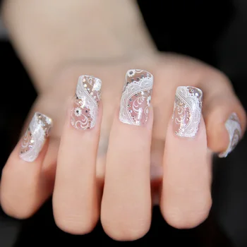 nail stickers lace