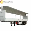 3 Axles Box Cargo Truck Wing Van Opening Semi Trailer