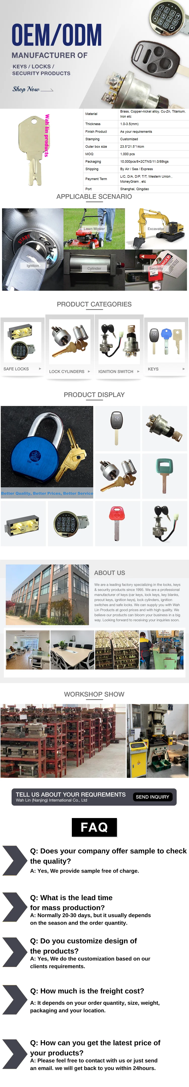 Raleigh Mall Forklift Keys Made in USA 10 QUALITY Ignition Hyster Clark