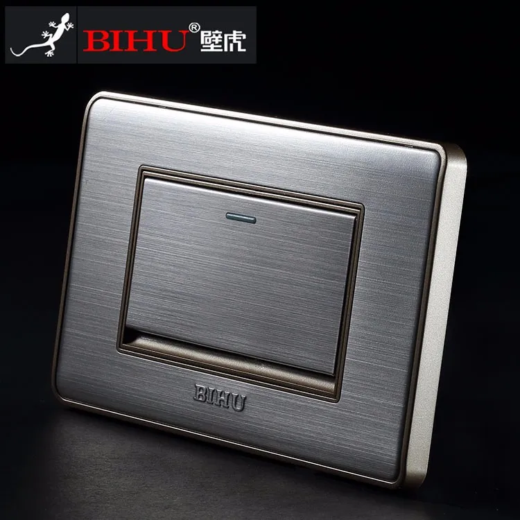 BIHU original stainless steel universal 1gang 1way usa type light wall switch