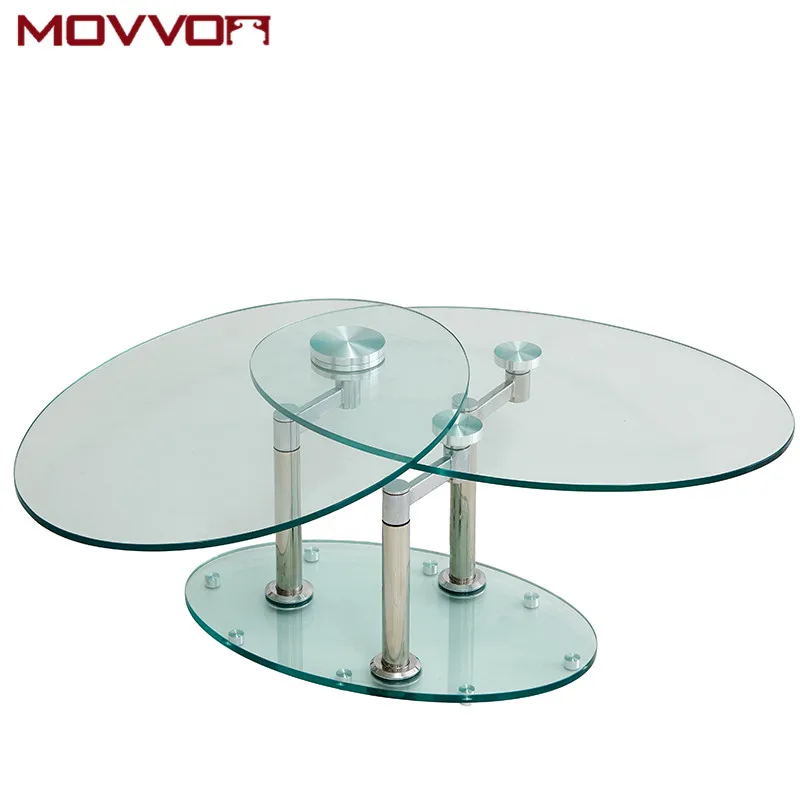 Soon Immunize very nice Modern Functional Tempered Glass Top Oval Full Swivel Coffee Tables With  Stainless Steel Legs - Buy Glass Coffee Table,Oval Coffee Table,Coffee Table  Modern Product on Alibaba.com