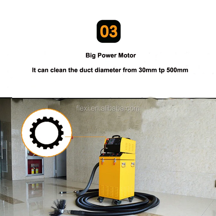 Rotary Brush Duct Cleaning Machine Rotating Brush Vacuum System With
