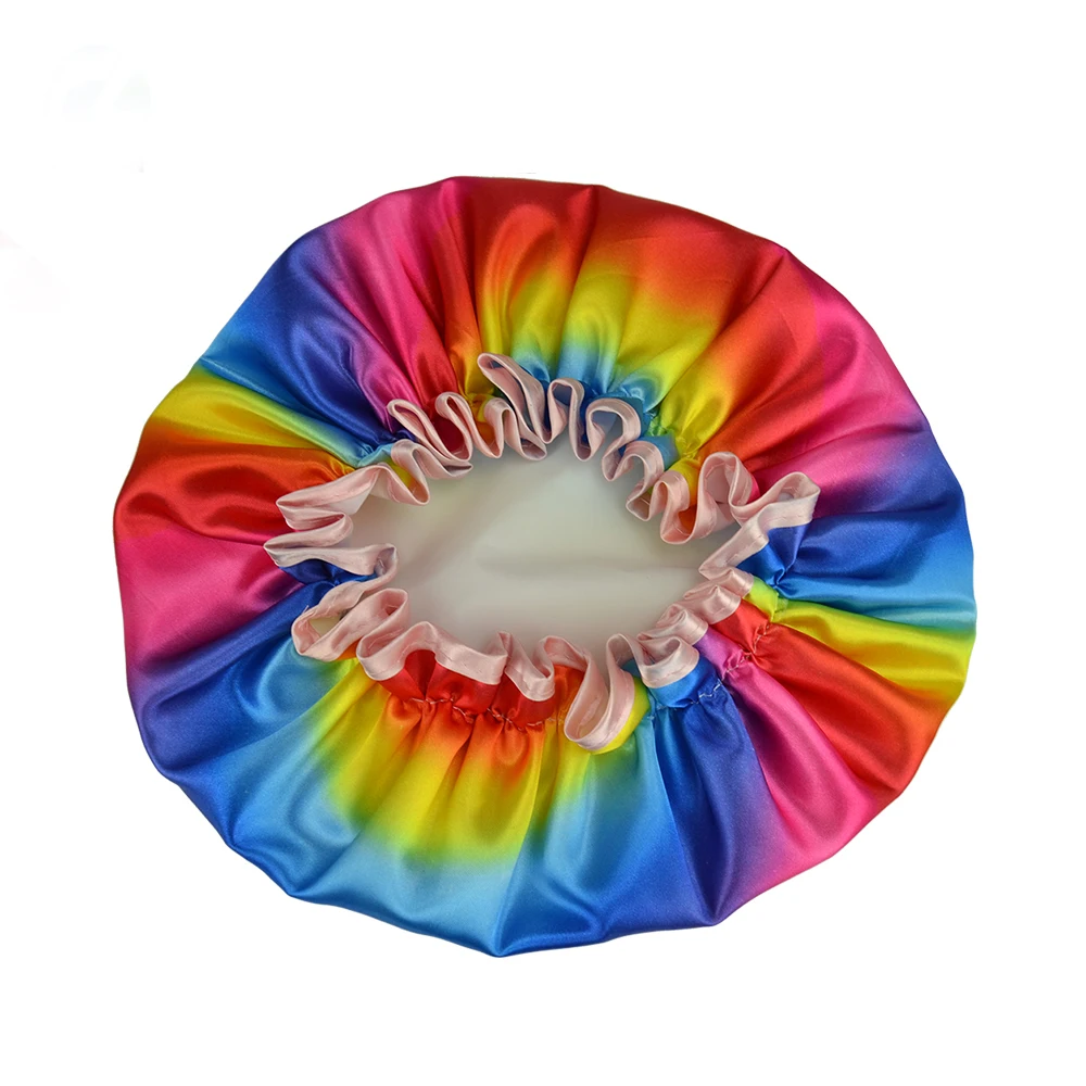 28cm Rainbow Glitter Power Star Waterproof Shower Cap Eva Plastic Bath