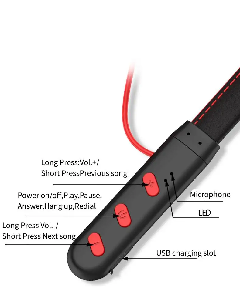 V5.0 G8 Neckband Mobile Accessories Bluetooth Earphone Wireless Hand Free Earphone - ANKUX.COM