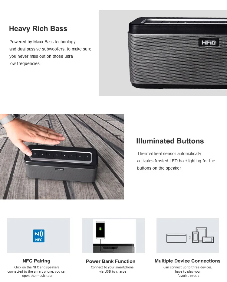 Hi-Fid Professional Factory Portable Bluetooth Speaker - ANKUX.COM