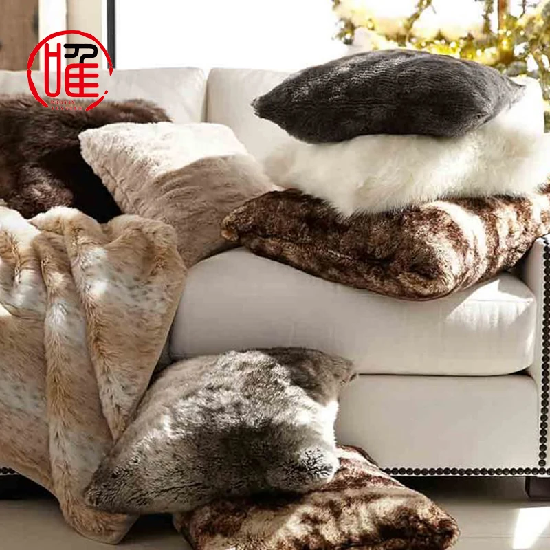 King Size Heavy Faux Fur Pv Fleece Fake Fur Blanket Buy King Size