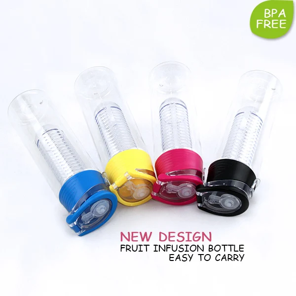 2016 Factory provide water bottle joyshaker changing color tritan disposable fruit infuser