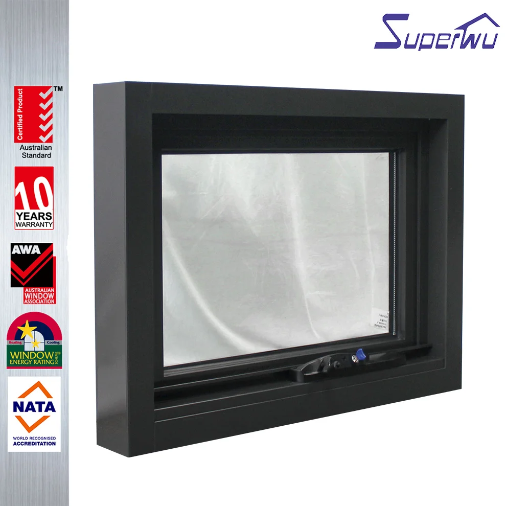 Aluminium thermal break Profile cost-effective Double Glazed Awning Windows AS2047 Australian standard Made In China