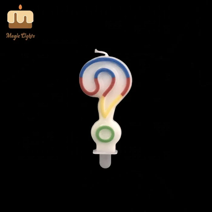 Question Mark Fancy Colorful Party Candle Birthday Cake, View question