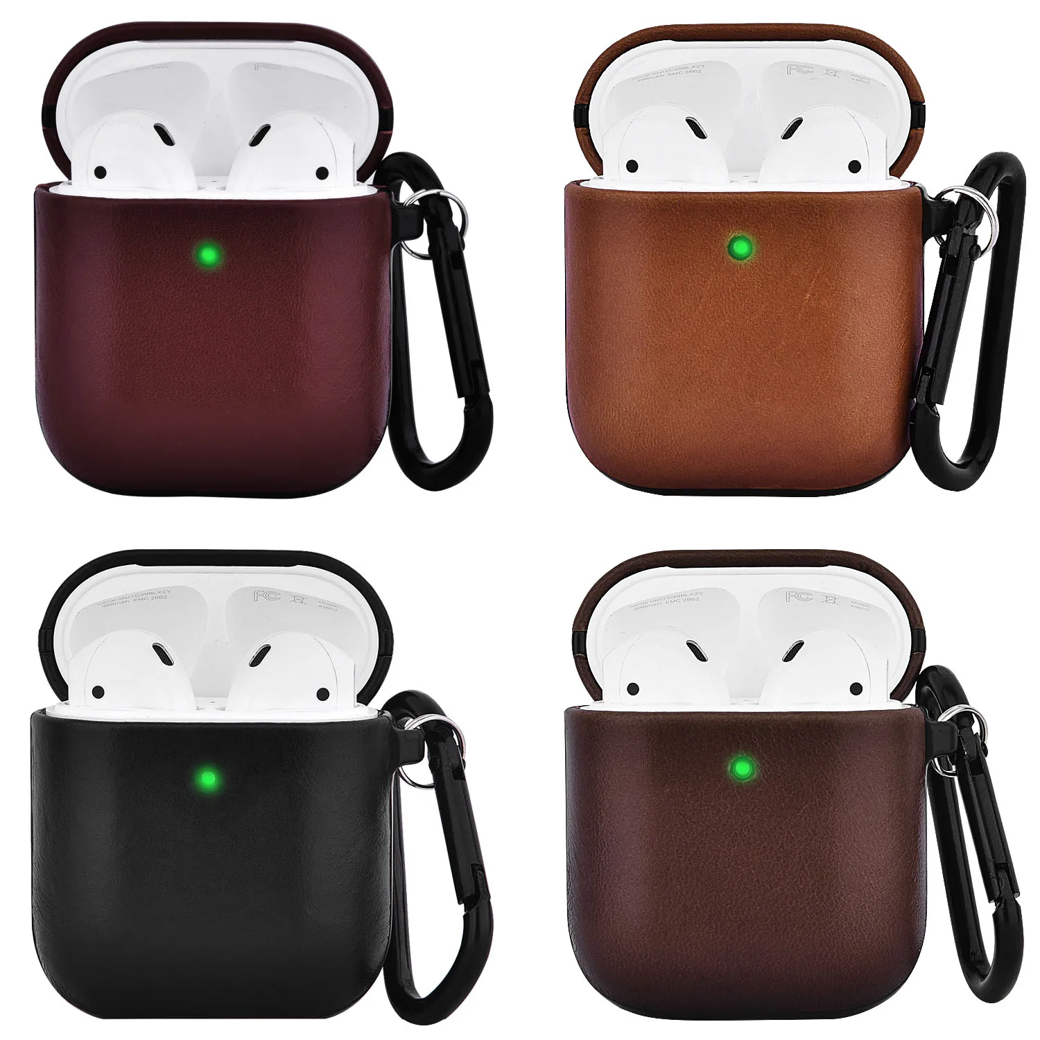 Amazon Choice Genuine Leather Skins Case For Apple Airpod Series 2 1