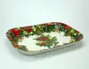 Rectangular plastic cake plates,flower design deep well plastic plates,plastic food serving plates