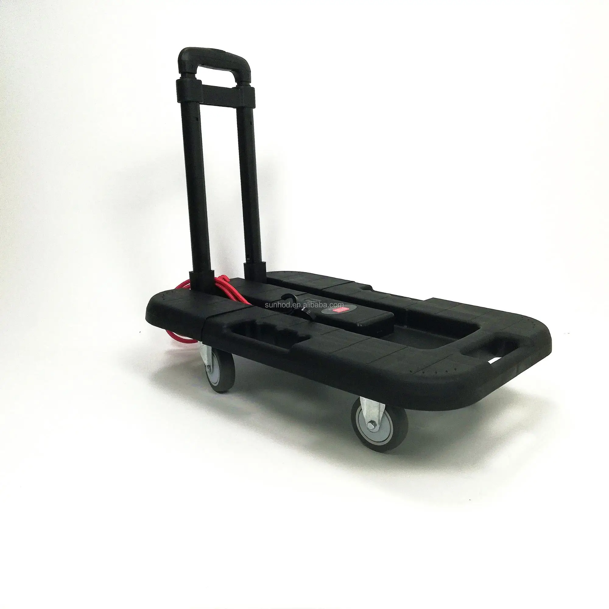 Foldable Platform Trolley With Flat Bed Three Adjustable Levels Folding Platform Hand Cart With