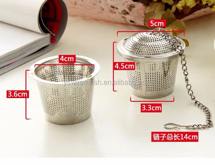 304 Stainless Steel Fine Filtering Loose Leaf Tea Infuser Basket For ...