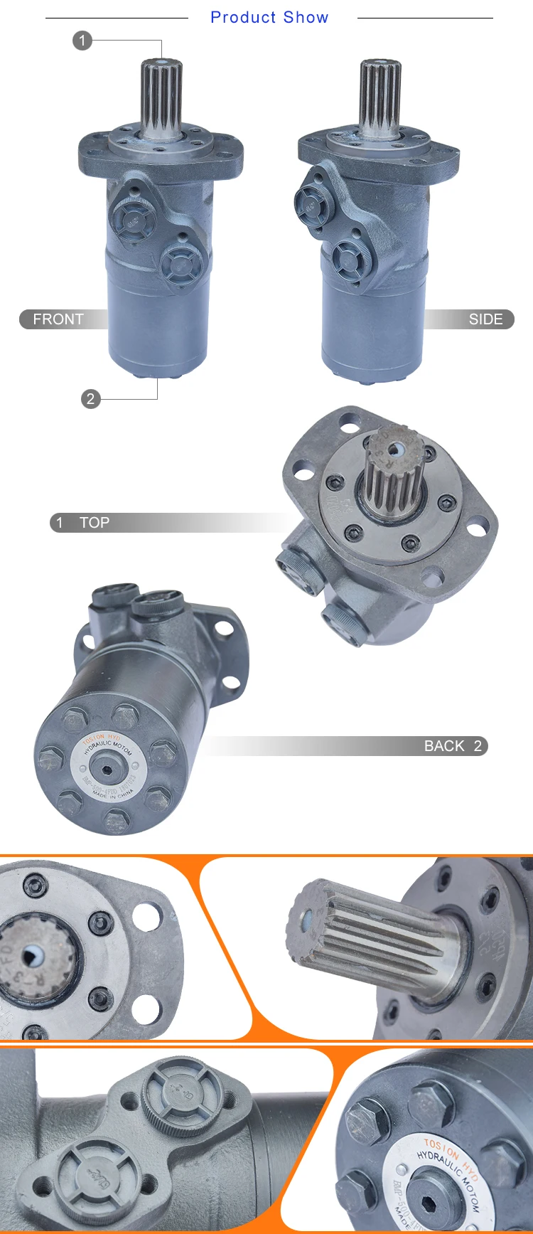 Bm1 Bmp/omp 36/50/80/100/125/160/200/250/315/400/500 Orbital Gerotor