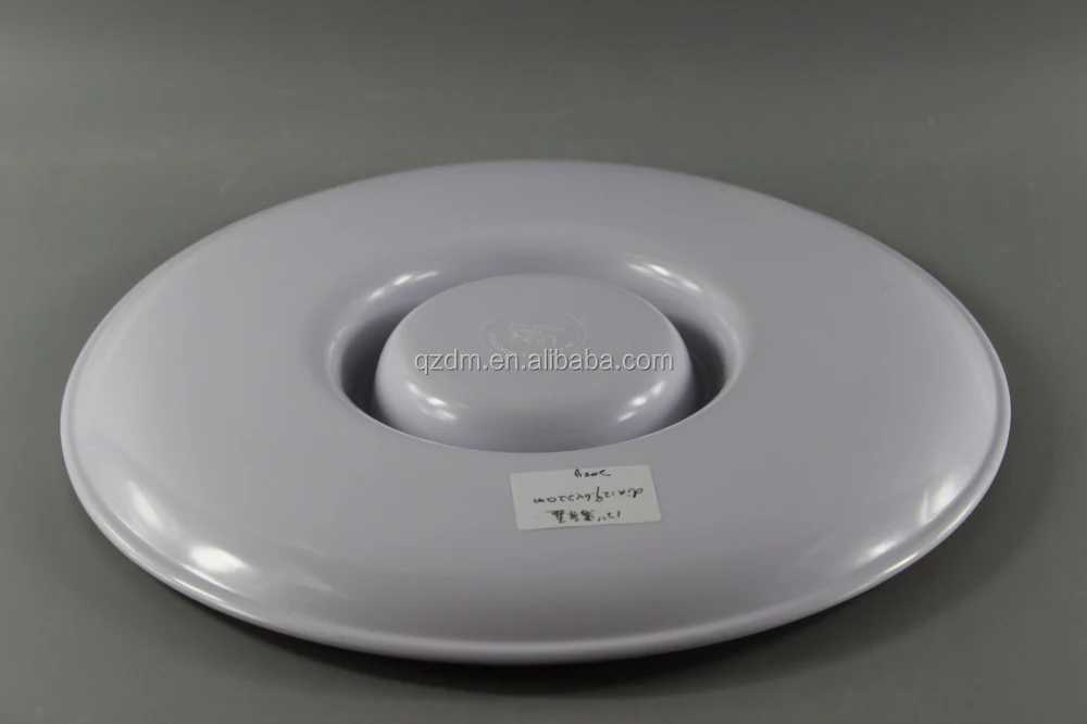 12 Inch Round Shape Melamine Chip And Dip Trays