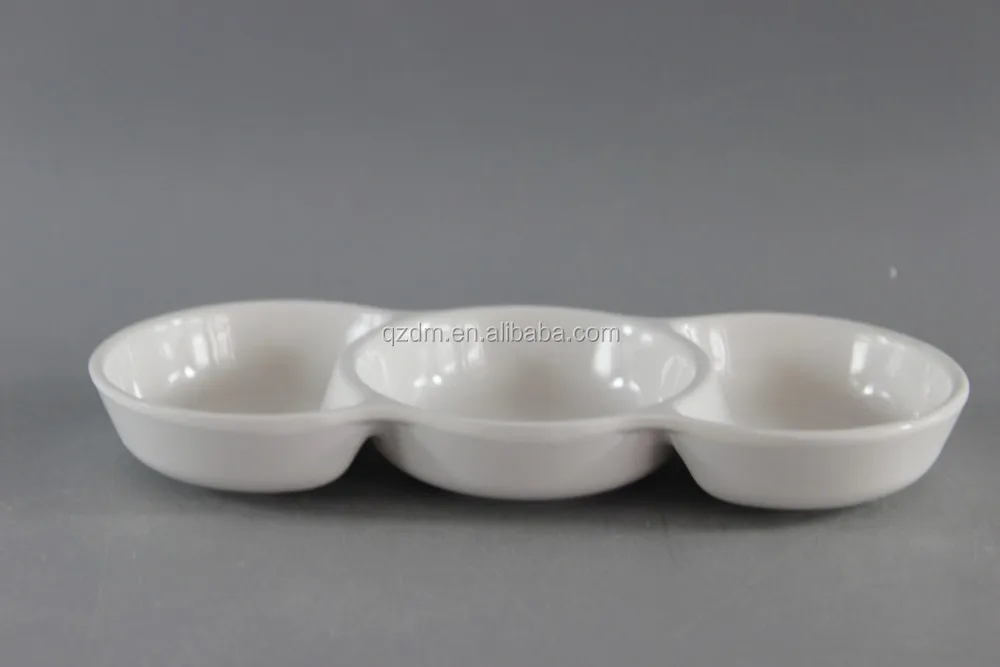 Food Grade Melamine 3 Compartment Dish And Plate