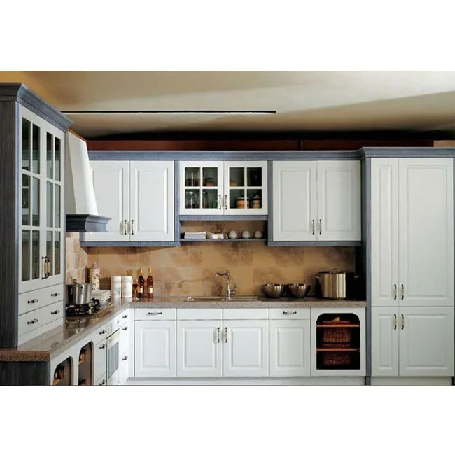 Foshan Lacquer Spray Painted Kitchen Cabinet White High Gloss