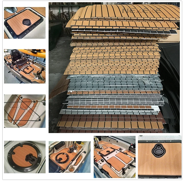 NEKEKE synthetic teak decking flooring eva foam deck pad sheet durable