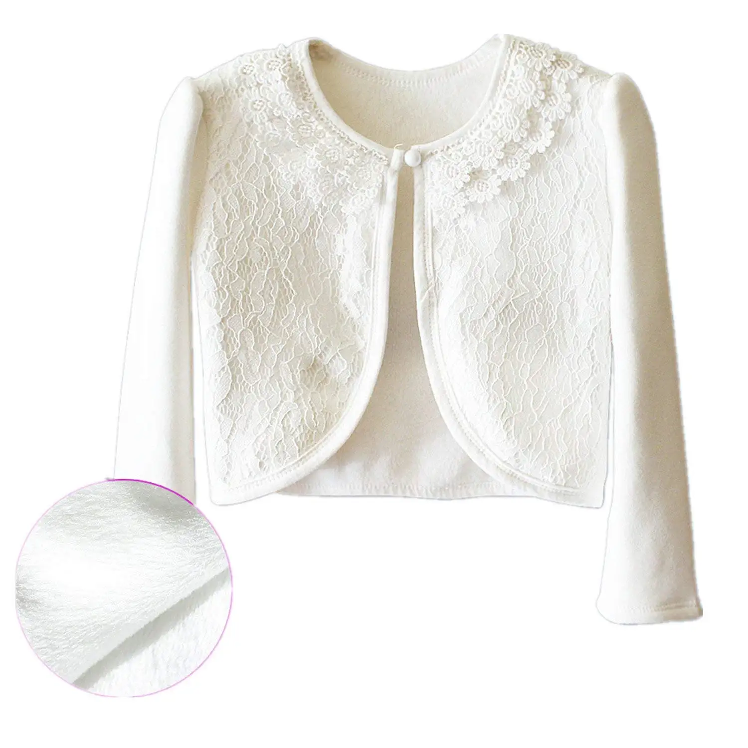 white cotton bolero jacket