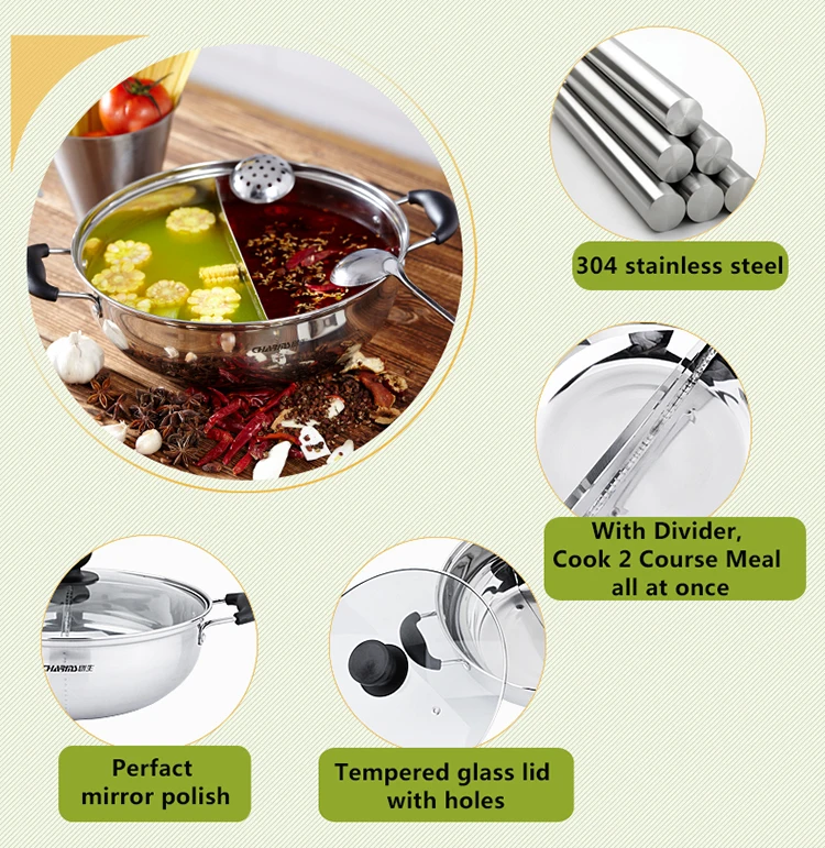 Large Hot Pot,Stainless Steel Hot Pot Restaurant Equipment,Chinese Hot Pot Cookware Buy Hot