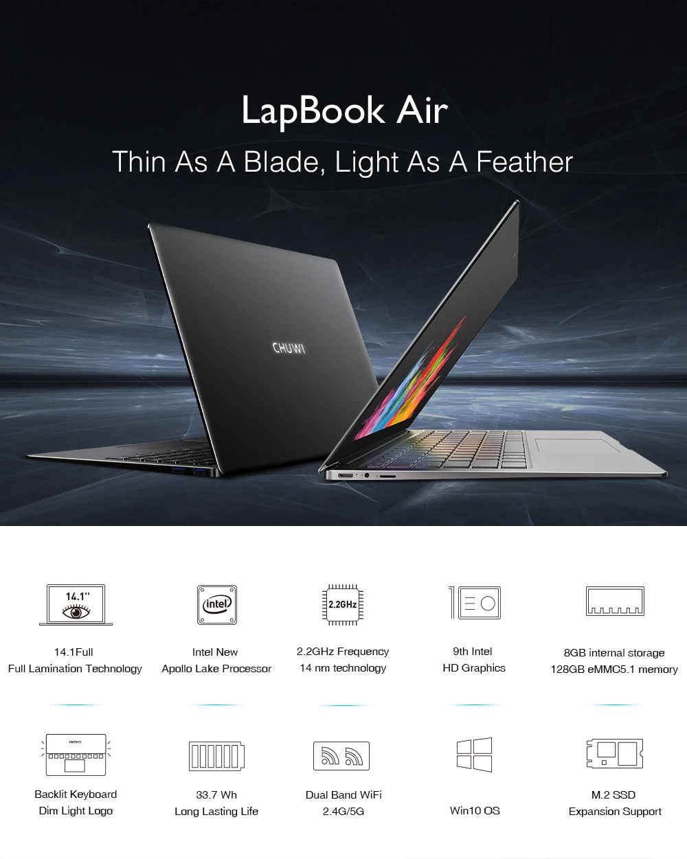 CHUWI LapBook Air/メモリ8GB/128GB/14.1型IPSの+spbgp44.ru