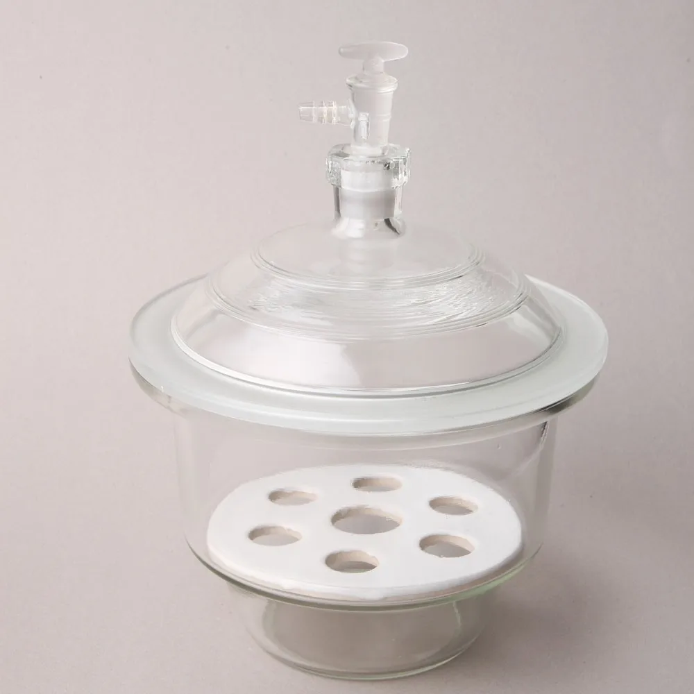 Vacuum Desiccator With Groundin Stopcock And Porcelain Plate,Clear