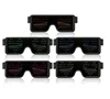 Flashing Luminous Costume Prop Sunglasses LED 180mAH Light Party Pink, Blue, White, Green, Red color Glasses ABS