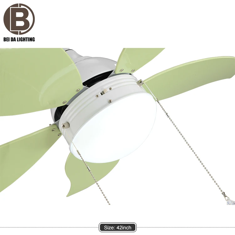 Ceiling Fan Light 5 Blades Ultra Silent Electric Large Wind Green Portable