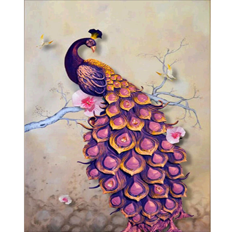 Merak Burung Hiasan Dinding Gambar Tahan Air Dicetak Kanvas Buy
