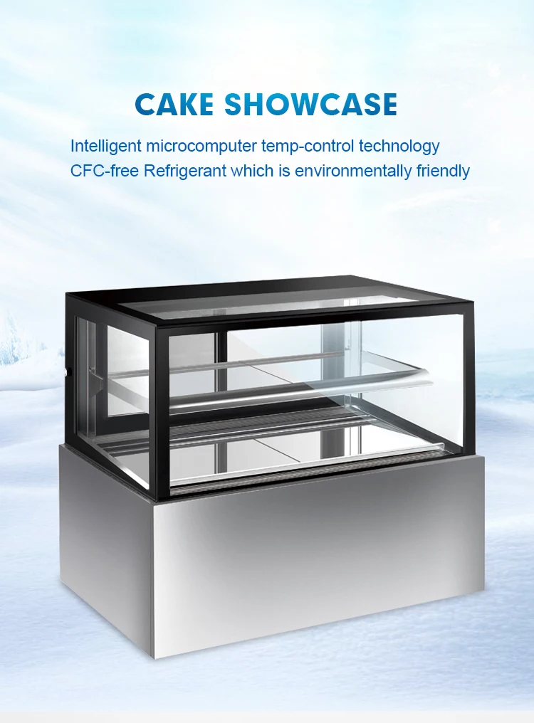 Single Temperature Stainless Steel Countertop Cake Display Fridge