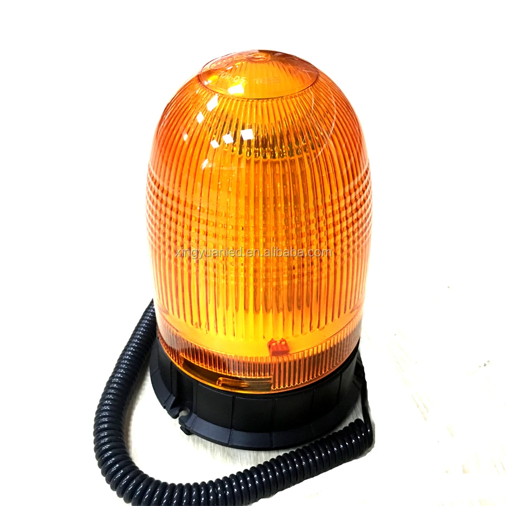 HQRP Amber LED Warning Light Beacon – 12V For Forklift, Truck, Trailer, Car