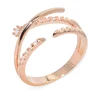 Korean copper plated exaggerated index finger ring stylish simple multi - layer cross cold wind ring gift