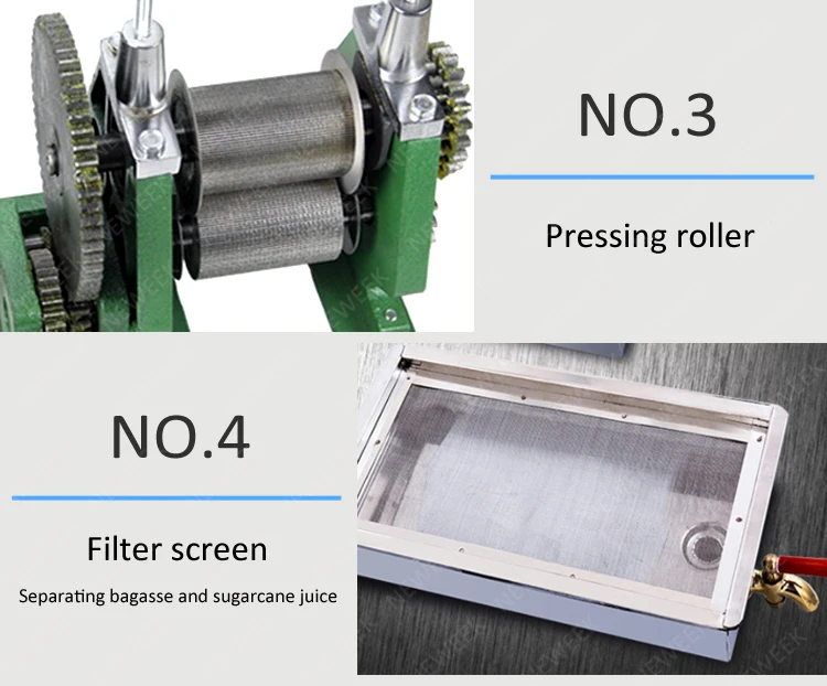 NEWEEK electric sugarcane juicing ginger juice extractor machine sugar cane mill machine