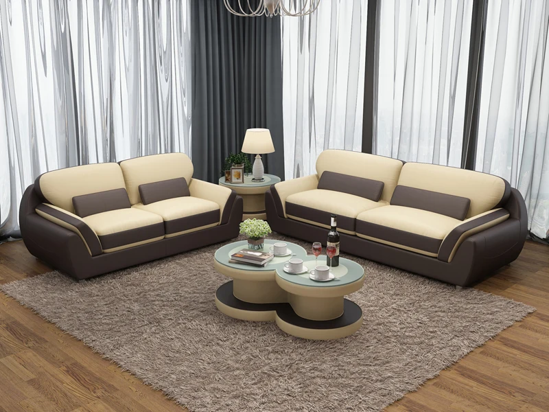 Chinese Custom Furniture Comfortable Leather Sofa Set Conjunto De Sofas