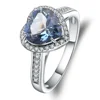 Abiding wholesale natural mystic quartz gemstone sterling silver fashion jewellery heart ring for girlfriend
