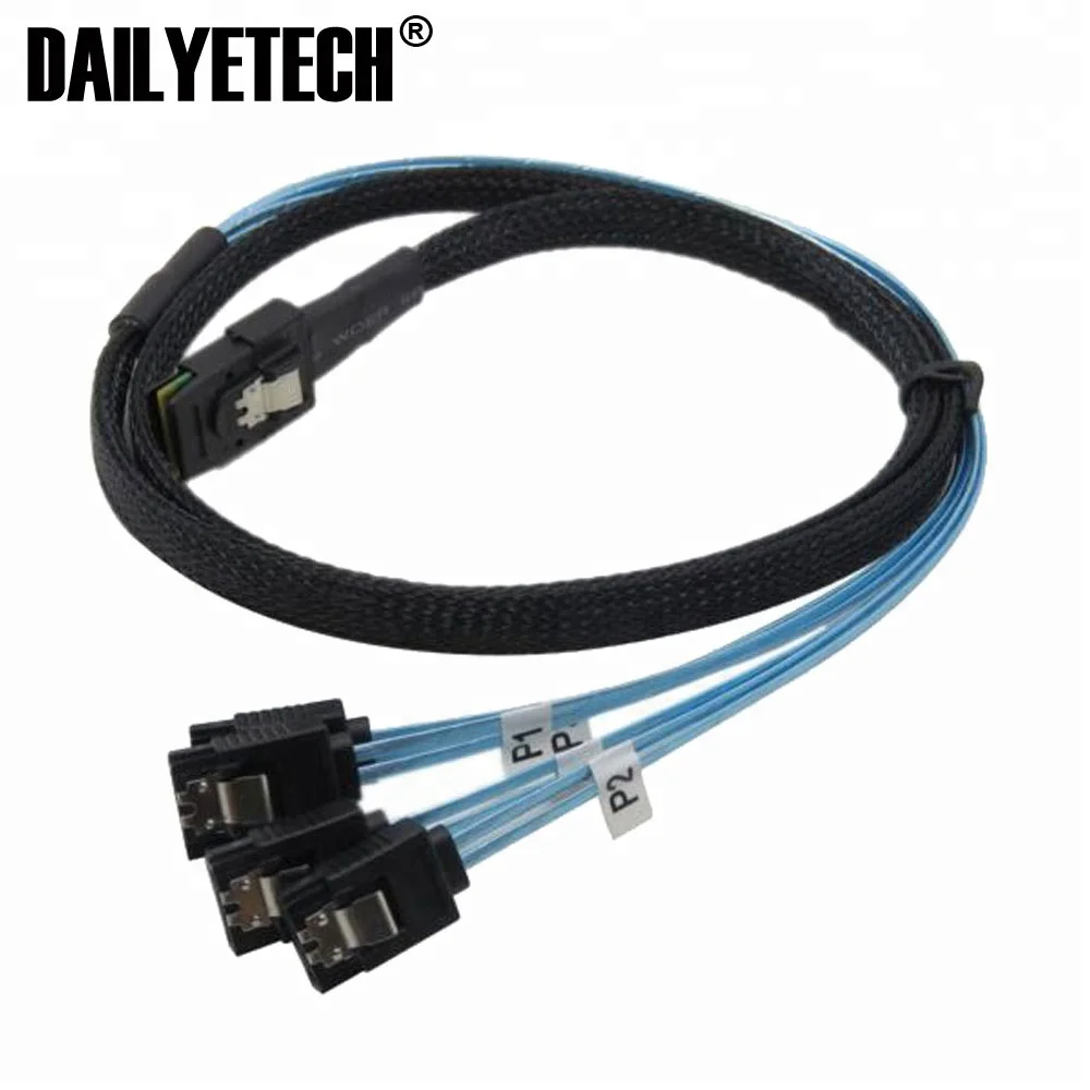 CableCreation Mini SAS 36Pin SFF-8087 Male to 4x SAS 29 SFF-8482 female with ...