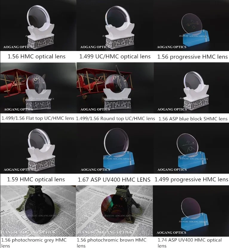 Danyang Optical Lens Manufacturers Cr39 1.56 Hmc Ar Coated Uncut