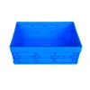 60x40x22cm solid box type straight wall stacking and foldable plastic storage crates and bins