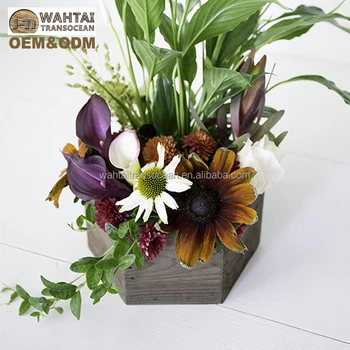 Hexagon Rustic Wood Succulent Flower Planter Box With Plastic Liner For Wedding Centerpiece Pots Palnt Plants Hexagon Rustic Wood Succulent Flower Planter Box With Plastic Liner For Wedding Centerpiece Pots Palnt Plants