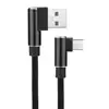 90 Degrees Usb Cable Micro 2a 1 M fast charging Nylon USB Data Adapter Charger Cable
