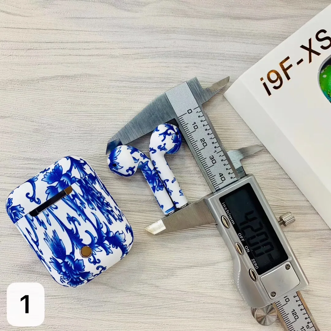 TWS i9F XS Painted Earbuds BT5.0 Wireless Earphones Dual Side Calls Auto Pairing Headphones With Charging Box - ANKUX.COM