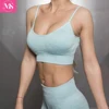Plain Sport Bra Athletic Non Brand With Padding Cool-Look Basic Cross Back Woman Fitness Bar