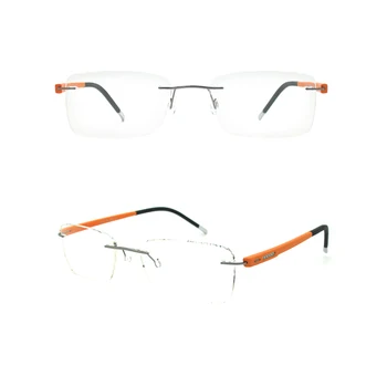 mens designer rimless eyeglasses