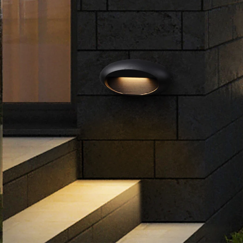 Modern Black Aluminum Outdoor Led Wall Light Fixture