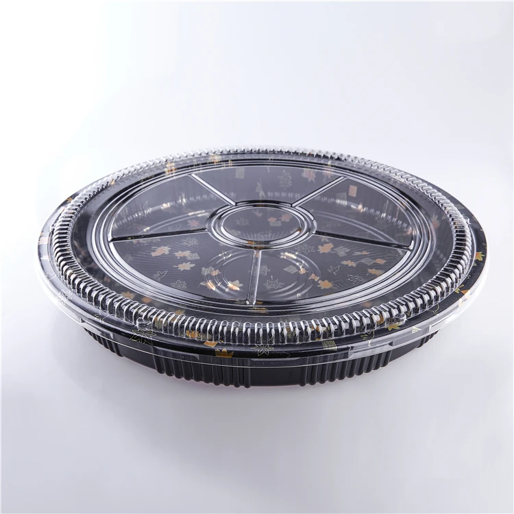 disposable round tray with lid