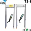 Portable single zone security metal detector door with LED alarm