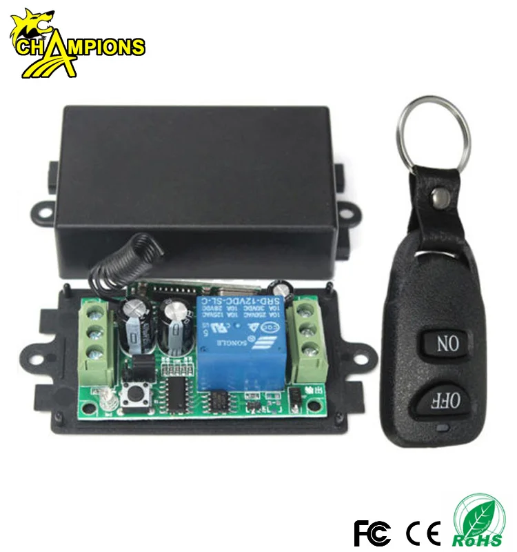 Wireless Remote Control Switch DC12V 1CH Relay Receiver Switch on/off RF 433Mhz 