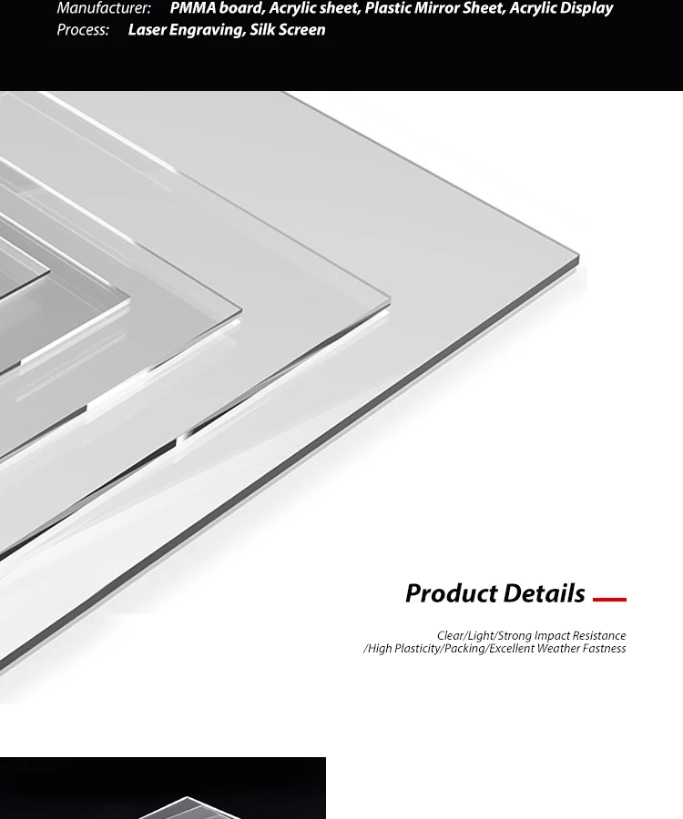 Red Acrylic Perspex PMMA Recyclable Mirror Sheet