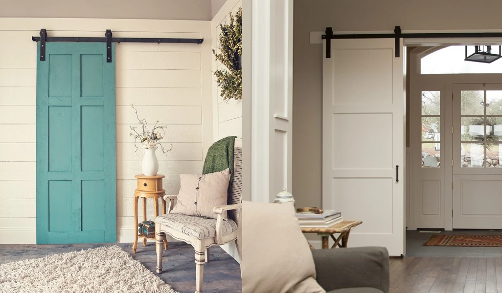 Europe Modern Design Swinging Pocket Barn Door With Hardware Sliding